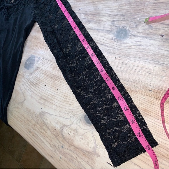 Bozzolo Long Sleeve Black Lace Top - Picture 9 of 13